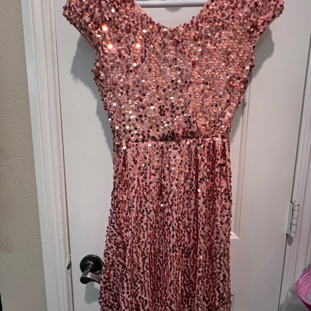 NWT Sparkling Pink Sequin Dress